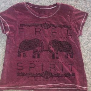 red free spirit t shirt